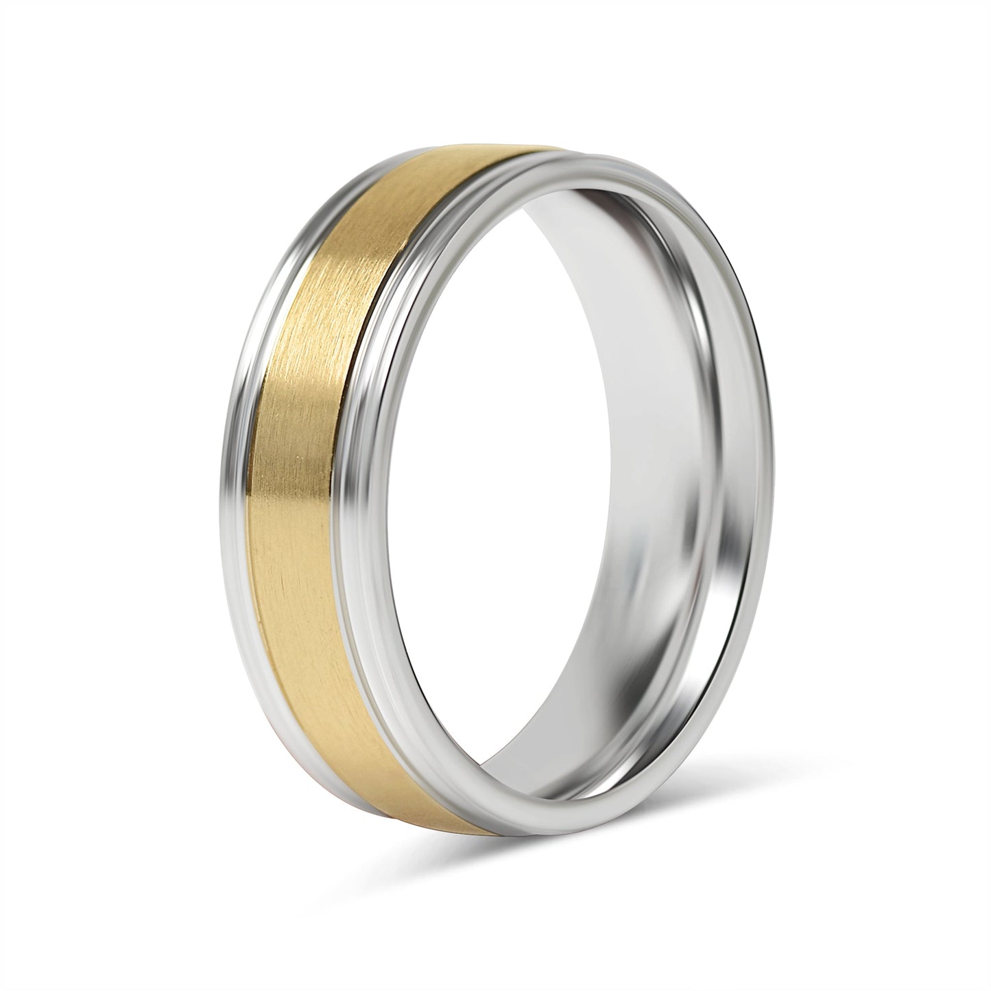 Gold Ring with Silver Trim
