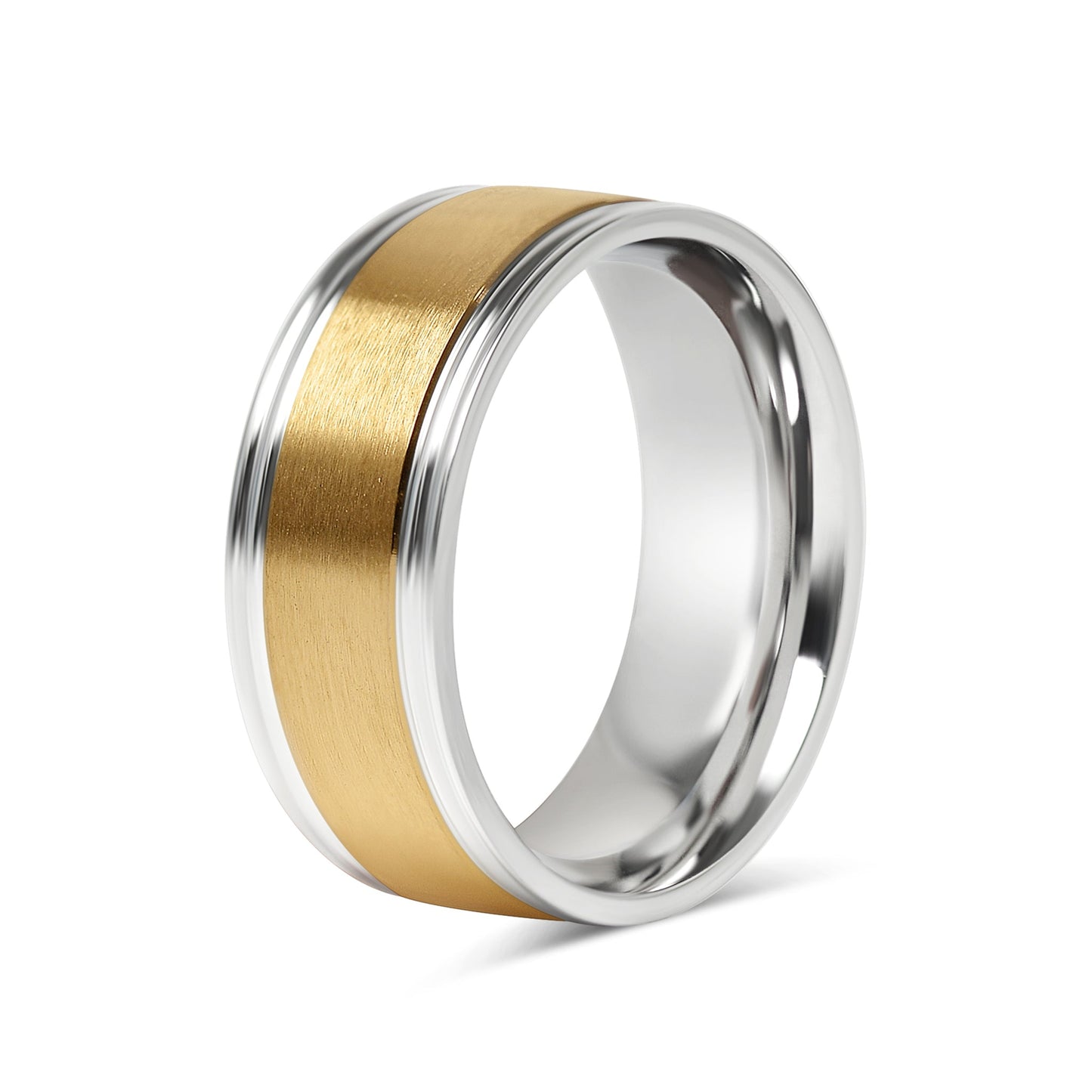 Gold Ring with Silver Trim